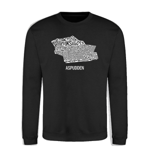 Sweatshirt: Aspudden (svart eller grå)