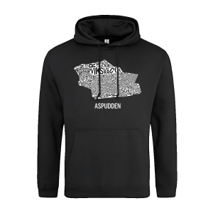 Hoodie: Aspudden (svart eller grå)