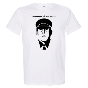 T-shirt (unisex): Biffen – Gammal jävla skit (välj motiv och färg på t-shirt)