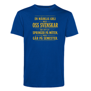 T-shirt: Går på semester (blå eller gul)