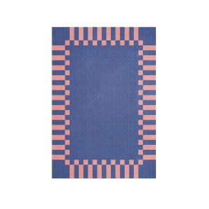 Layered Teklan Frame Ullmatta Cobalt Salmon