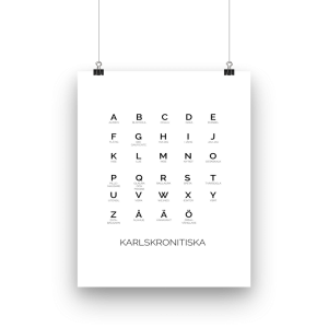 Poster: Karlskronitiska ord