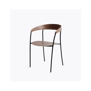 New Works Missing Chair Lackerad Valnöt/Svart ram