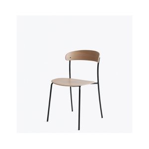 New Works Missing Chair Utan Armstöd Lackerad ek/Svart ram