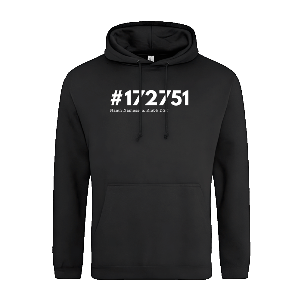 Hoodie: Ditt PDGA-nummer (anpassa motivet)