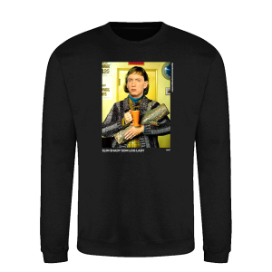 Sweatshirt: Slim Shady som Log Lady (svart eller grå)